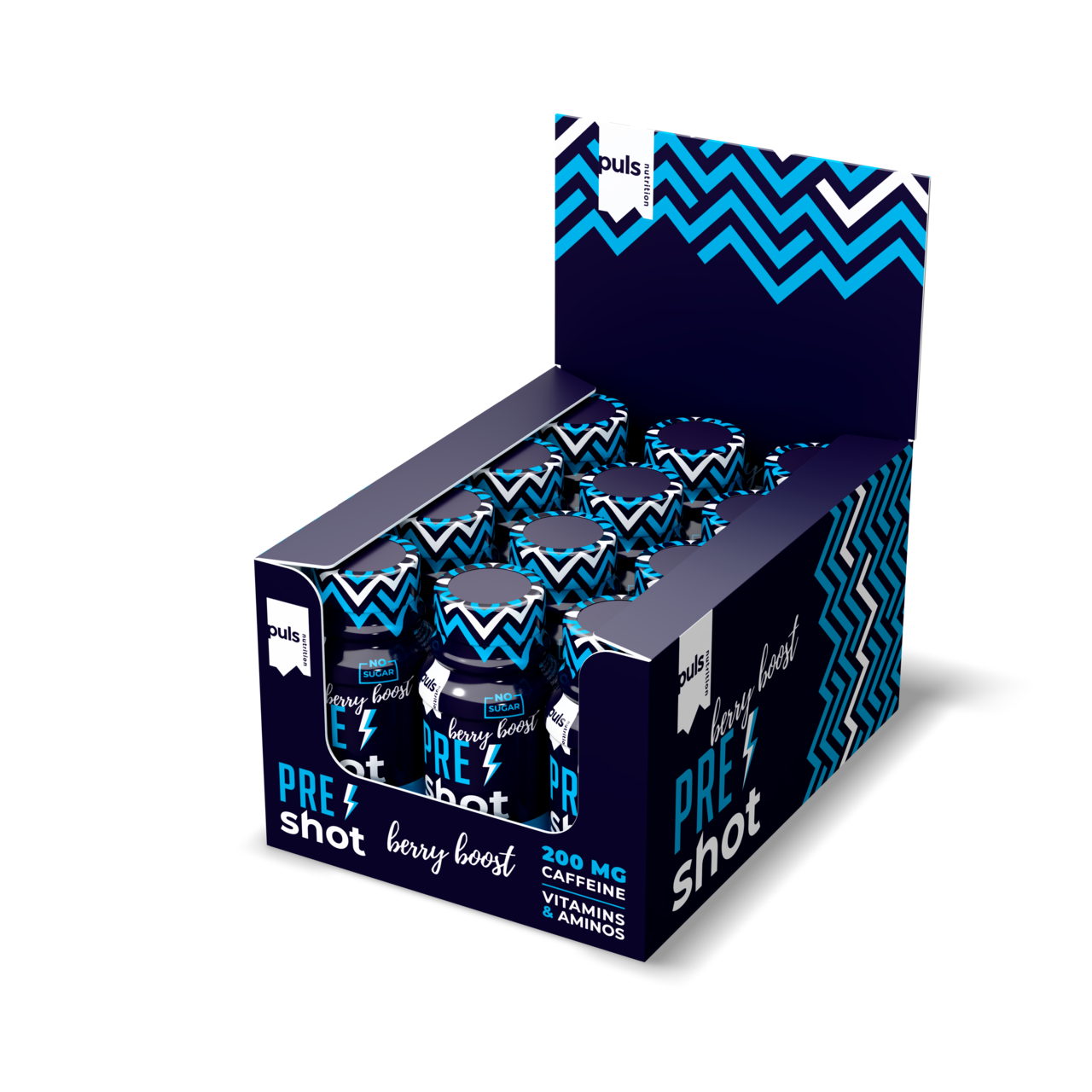 PULS Nutrition PRE-WORKOUT SHOT Berry boost