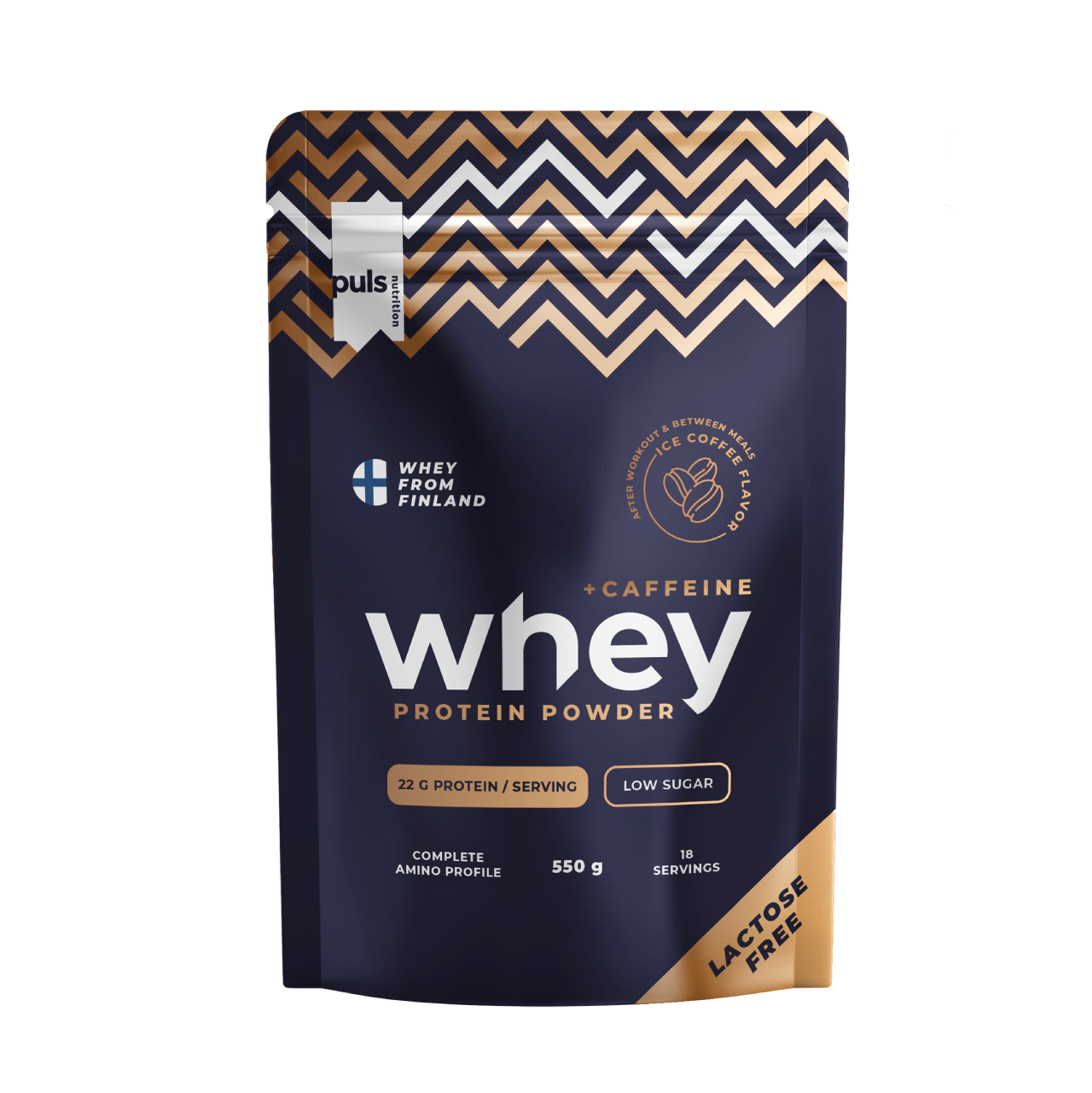 WHEY Ice coffee +caffeine 550g LACTOSE FREE – PULS Nutrition