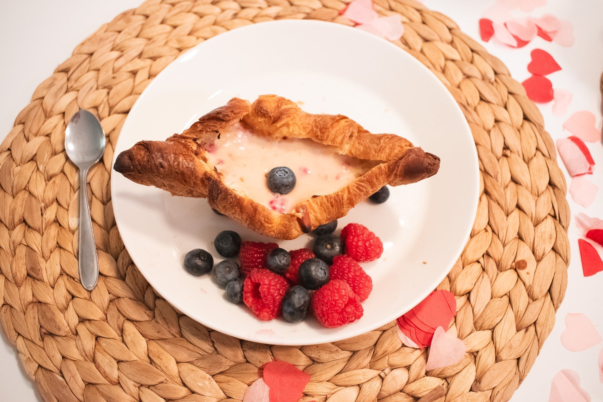 Blueberry cheesecake croissants