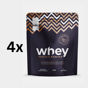 WHEY PROTEIINIJAUHE Tuplasuklaa 4x1kg VÄHÄLAKTOOSINEN