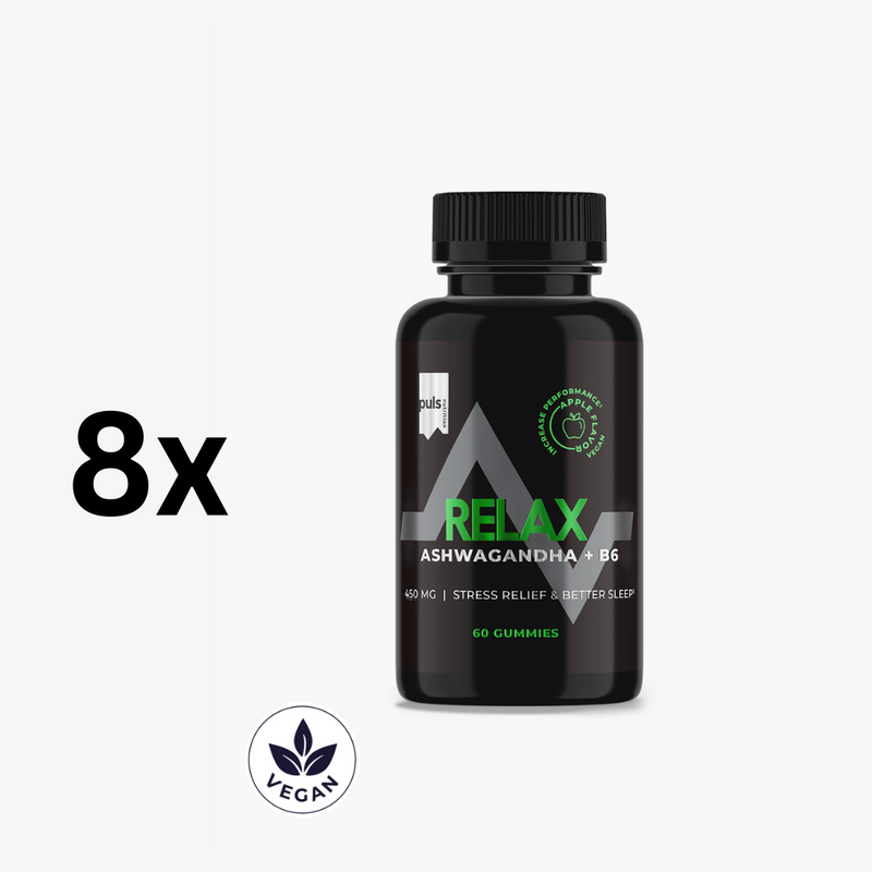 RELAX Ashwagandha +B6 vitamiini 60 gummies x 8 kpl