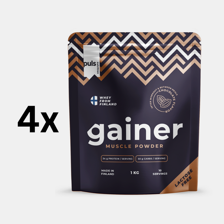 GAINER Suklaa  4x1kg LAKTOOSITON