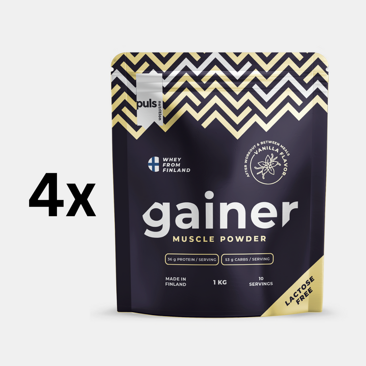 GAINER Vanilja 4x1kg LAKTOOSITON