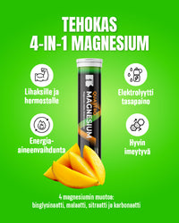 Quattro Magnesium poretabletti Mango 20 tablettia