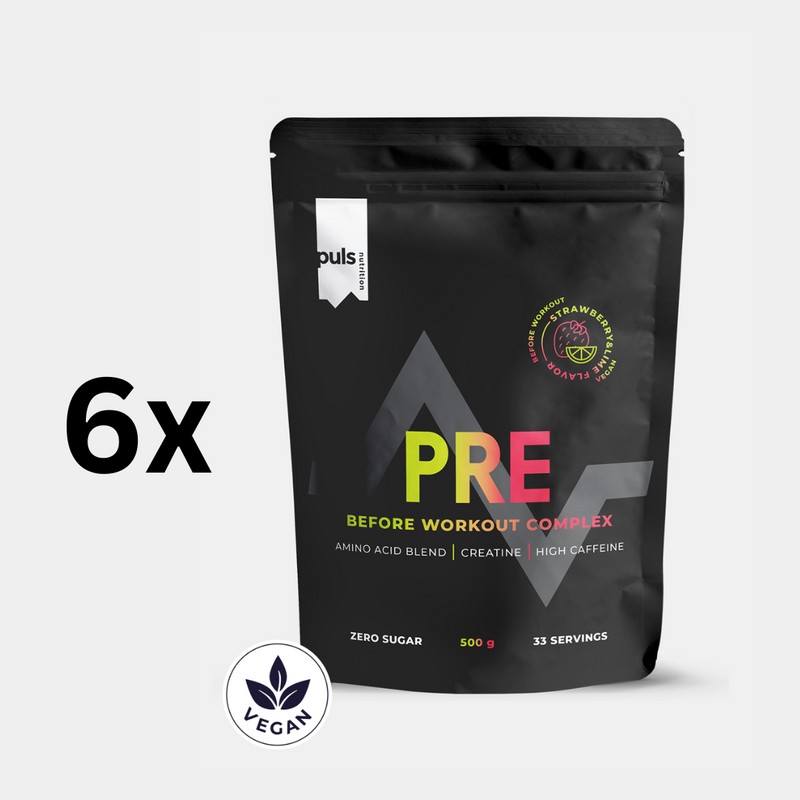 PRE-WORKOUT COMPLEX Mansikka-Lime 6x500g
