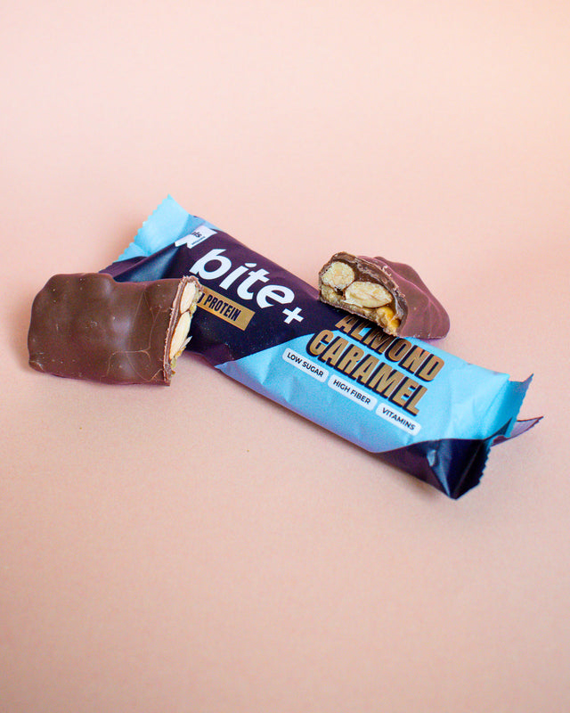 PULS Nutrition BITE+ proteiinipatukka Almond caramel 50g