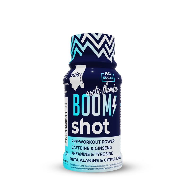 PULS-Nutrition  Boom Pre-workout PWO shotti Arctic thunder 60ml