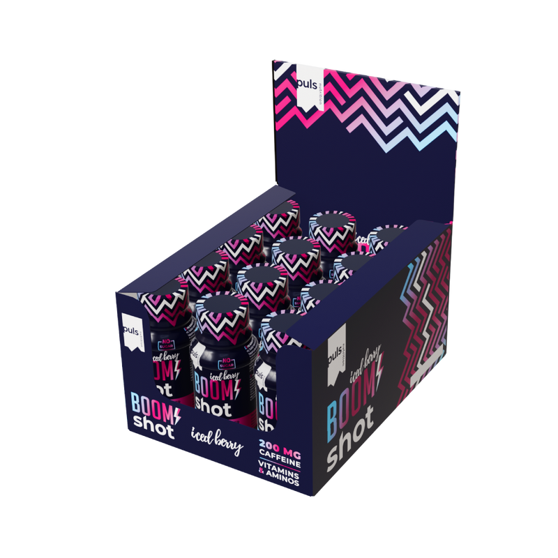 BOOM! Pre-workout shotti Arctic berry 60 ml 12 kpl