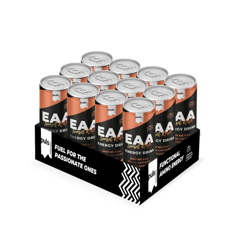 PULS Nutrition EAA energiajuoma Sunset rush 330 ml x 12 kpl lava