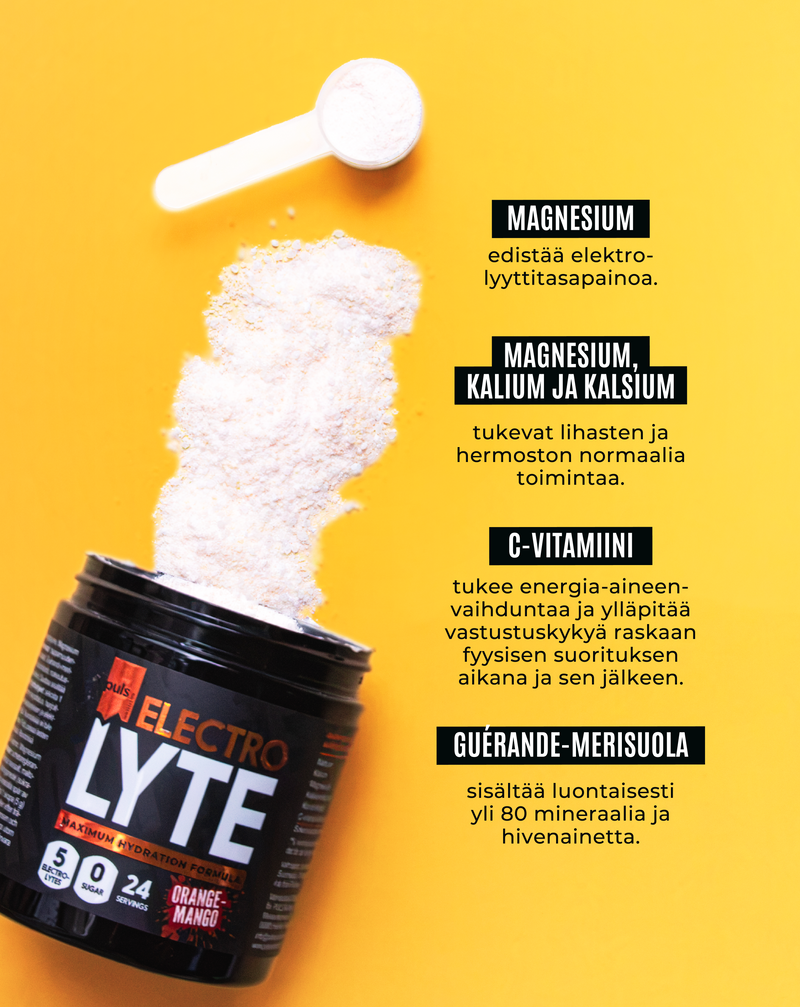 PULS Nutrition Elektrolyyttijauhe Orange-mango 120g
