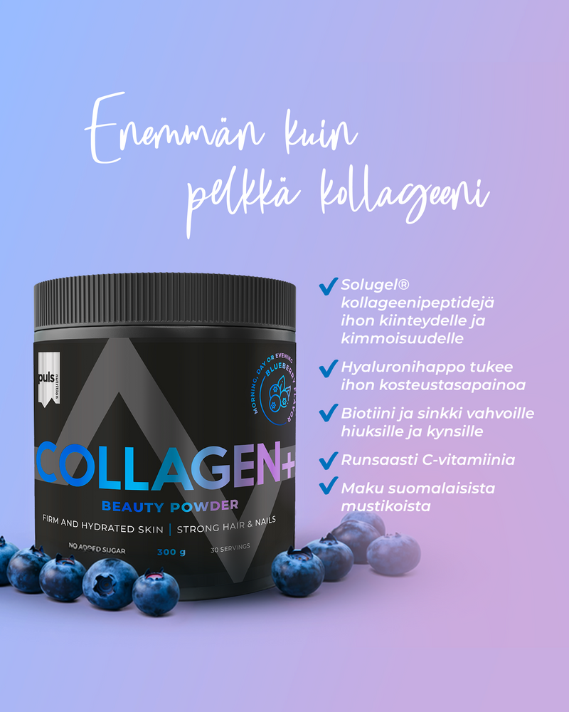 Collagen+ beauty kollageenijauhe Mustikka 300 g