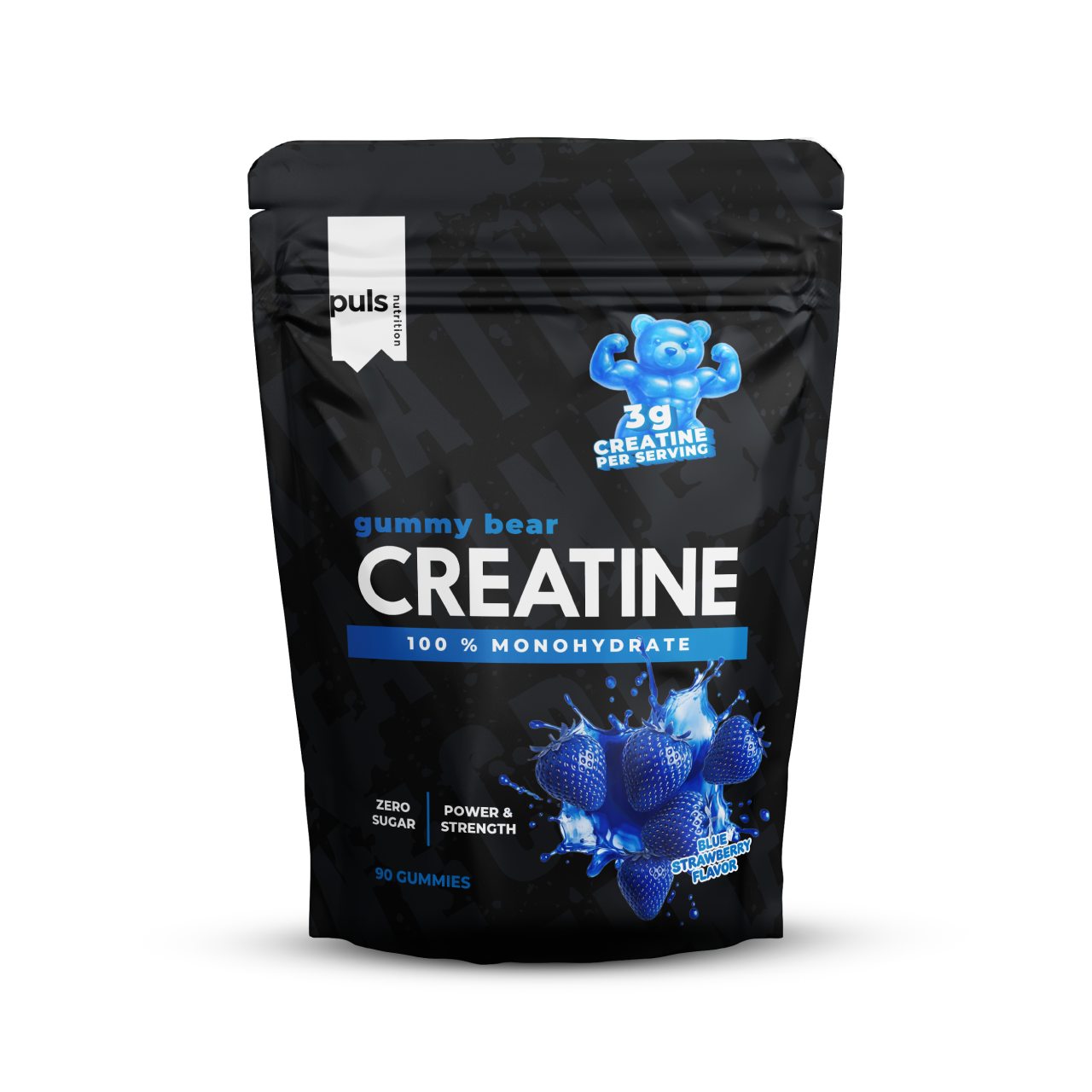 PULS Nutrition Kreatiini-nalle blue strawberry 90 gummies
