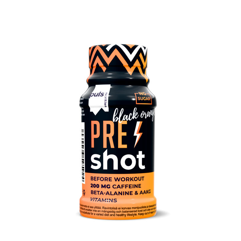 PULS Nutrition PRE-WORKOUT SHOT Black orange 60 ml