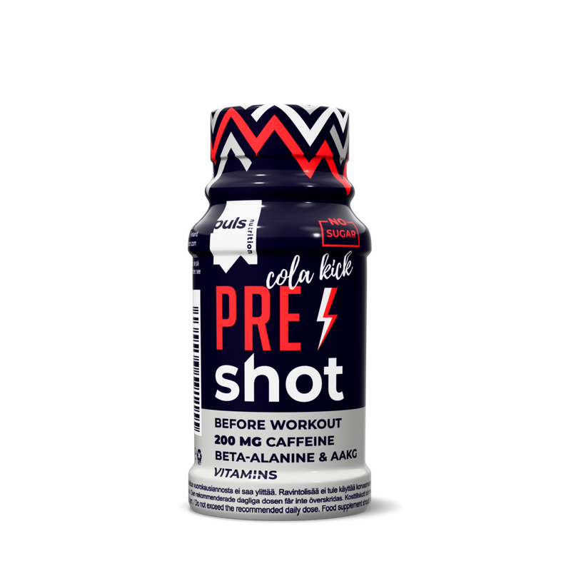  Pre-workout ja energiashotti mix box 60 ml x 6 kpl