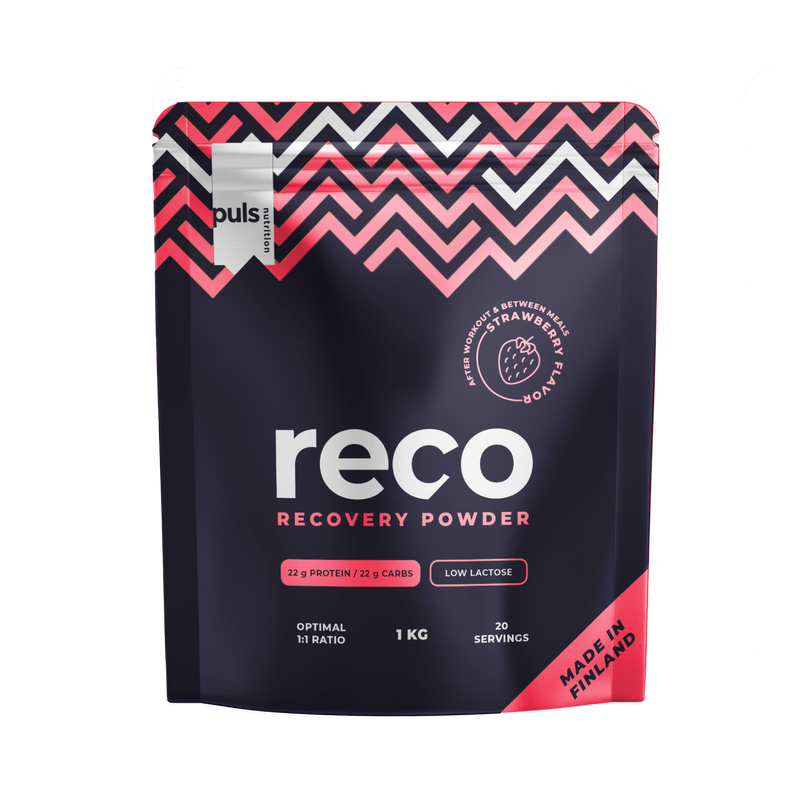 PULS Nutrition RECO palautusjuoma jauhe mansikka 1 kg
