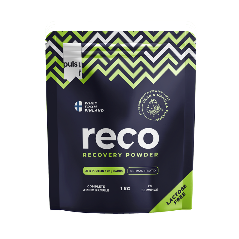 PULS Nutrition RECO palautusjuoma jauhe paaryna-vanilja laktoositon 1kg