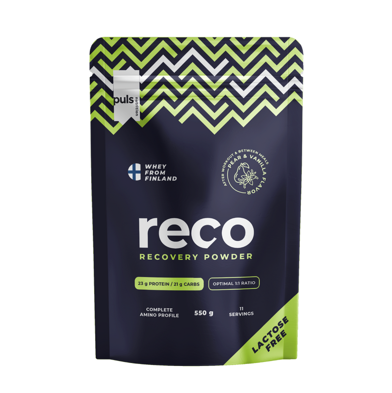 PULS Nutrition RECO palautusjuoma jauhe paaryna-vanilja Laktoositon 550g