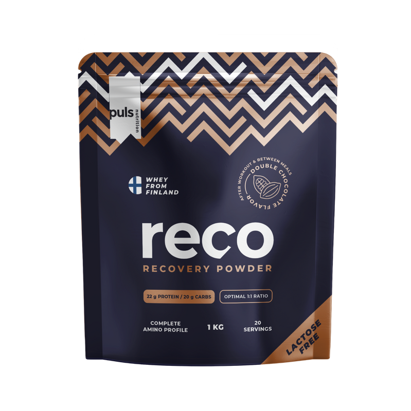 PULS Nutrition RECO palautusjuoma jauhe tupla suklaa laktoositon 1 kg