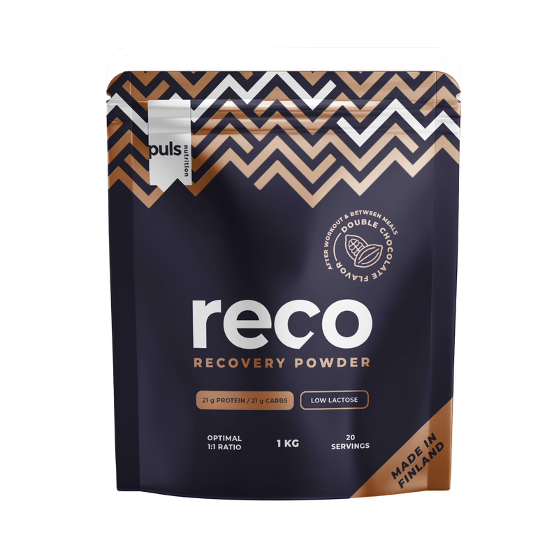 PULS Nutrition RECO palautusjuoma jauhe tupla-suklaa vahalaktoosinen 1kg