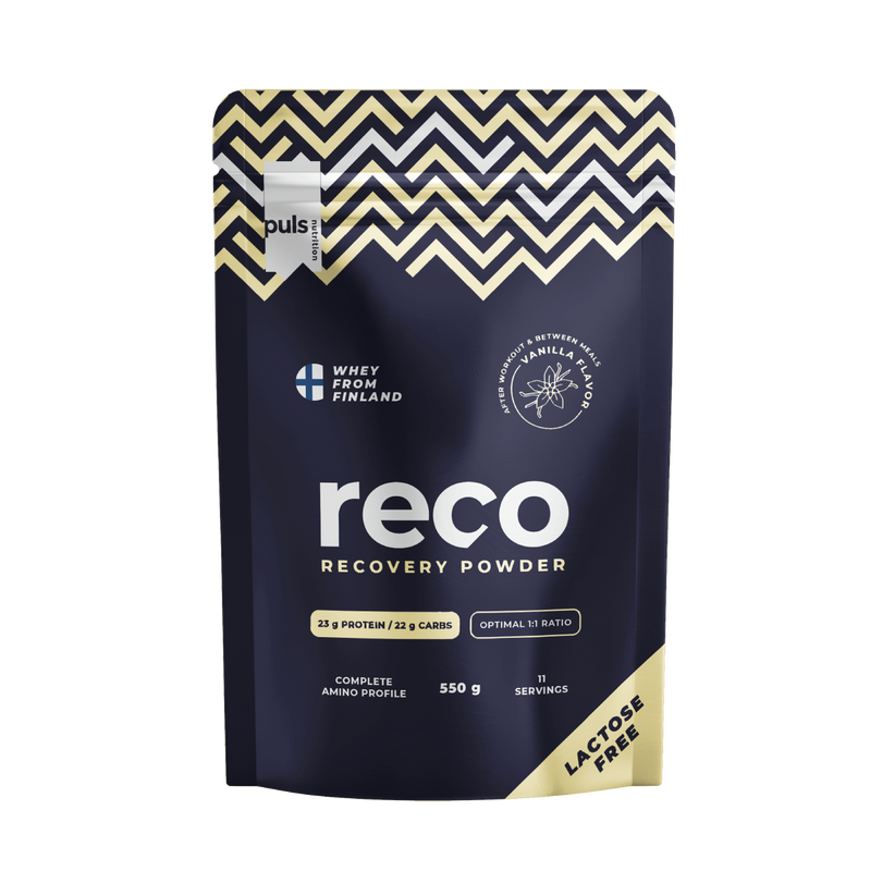 PULS Nutrition RECO palautusjuoma jauhe vanilja laktoositon 500 g