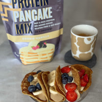 PULS Nutrition Vegan Protein Pancake Mix keksi-vanilja tarjoiluehdotus