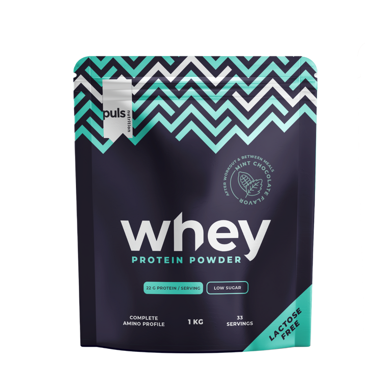 PULS Nutrition WHEY proteiinijauhe minttusuklaa Laktoositon 1 kg