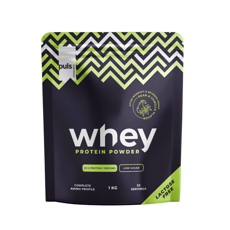 PULS Nutrition WHEY proteiinijauhe paaryna-vanilja Laktoositon 1kg