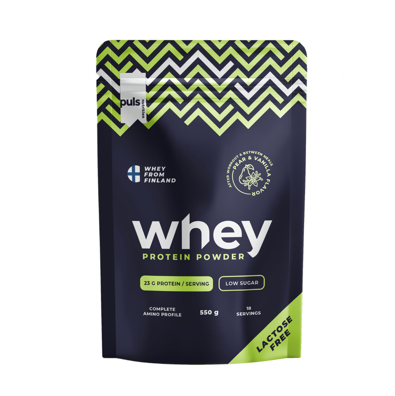 PULS Nutrition WHEY proteiinijauhe paaryna-vanilja Laktoositon 500 g