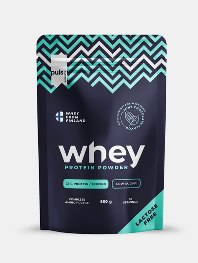 PULS Nutrition WHEY proteiinijauhe minttusuklaa 550g laktoositon