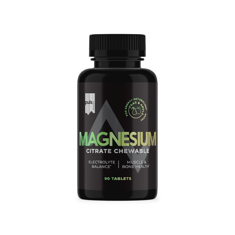 PULS Nutrition pureskeltava magnesium sitraatti 90 tablettia paaryna-omena