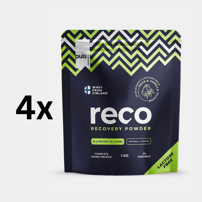 RECO Päärynä&Vanilja 4x1kg LAKTOOSITON