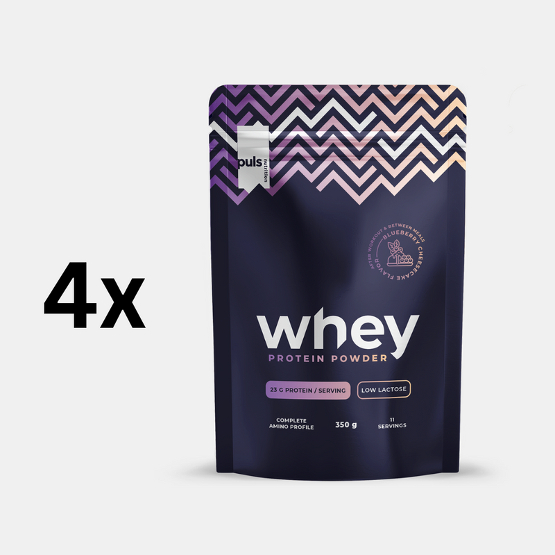 WHEY PROTEIINIJAUHE Blueberry Cheesecake 4x350g VÄHÄLAKTOOSINEN