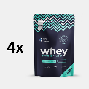 WHEY PROTEIINIJAUHE Minttusuklaa 4x550g LAKTOOSITON
