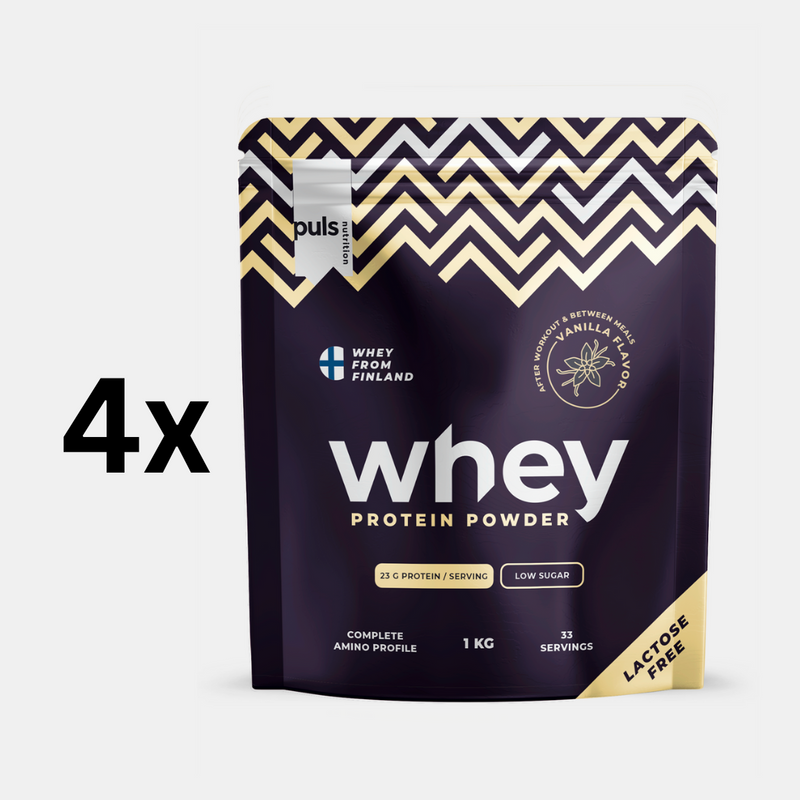 WHEY PROTEIN Vanilla 4x1kg LACTOSE FREE