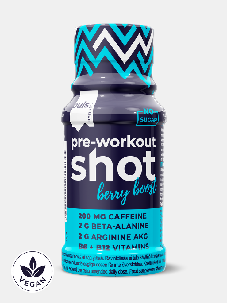 PULS Nutrition pre-workout PWO shotti berry boost 60 ml